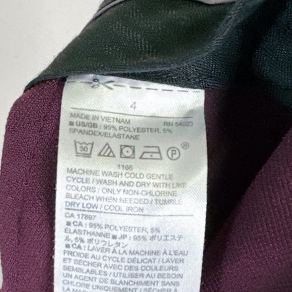 Banana Republic Logan Tie Waist Purple Trouser - Picture 10 of 15